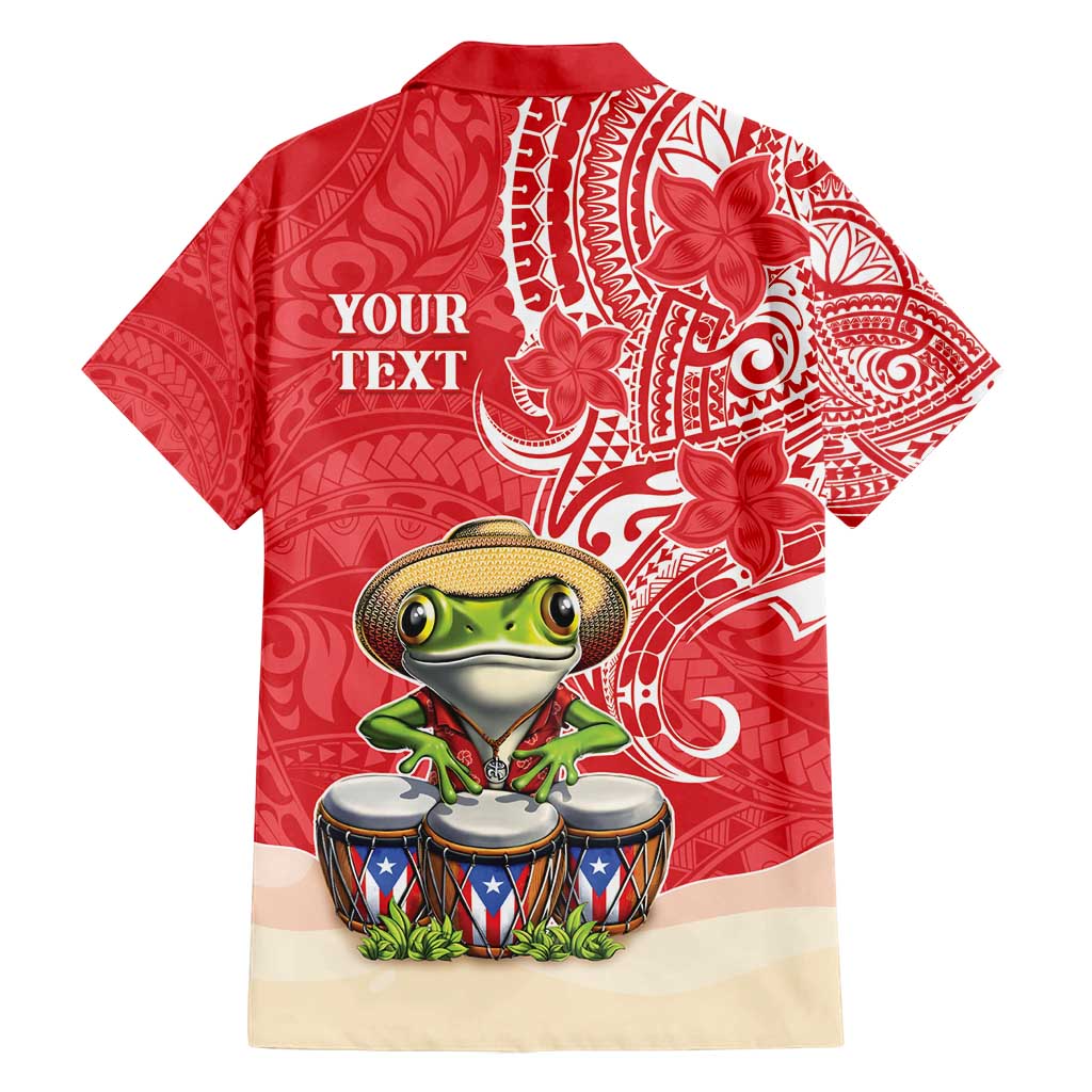 Personalized Puerto Rico Family Matching Long Sleeve Bodycon Dress and Hawaiian Shirt Coqui Frog With Polynesian Pattern - Polynesian Pride