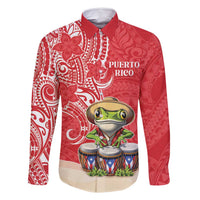 Personalized Puerto Rico Family Matching Mermaid Dress and Hawaiian Shirt Coqui Frog With Polynesian Pattern - Polynesian Pride