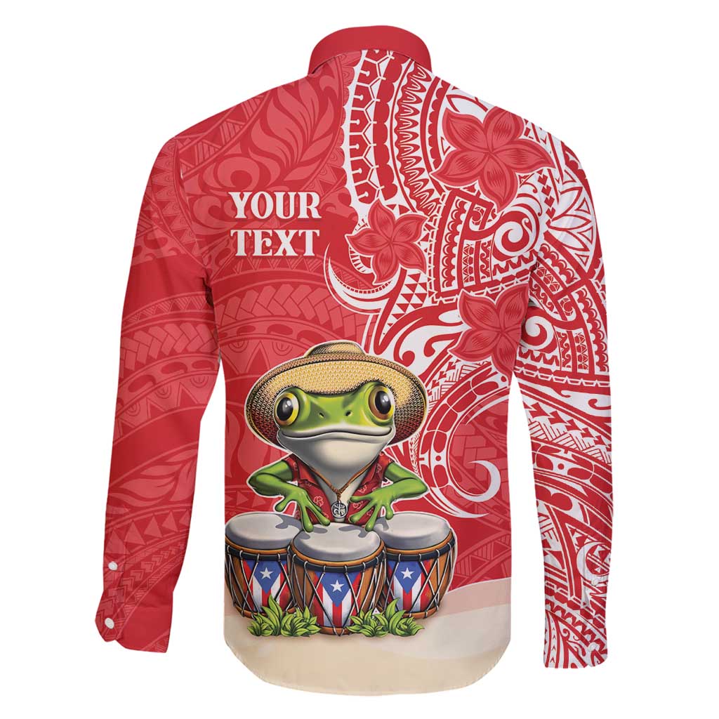 Personalized Puerto Rico Family Matching Mermaid Dress and Hawaiian Shirt Coqui Frog With Polynesian Pattern - Polynesian Pride