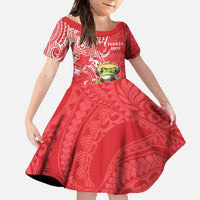 Personalized Puerto Rico Family Matching Short Sleeve Bodycon Dress and Hawaiian Shirt Coqui Frog With Polynesian Pattern - Polynesian Pride