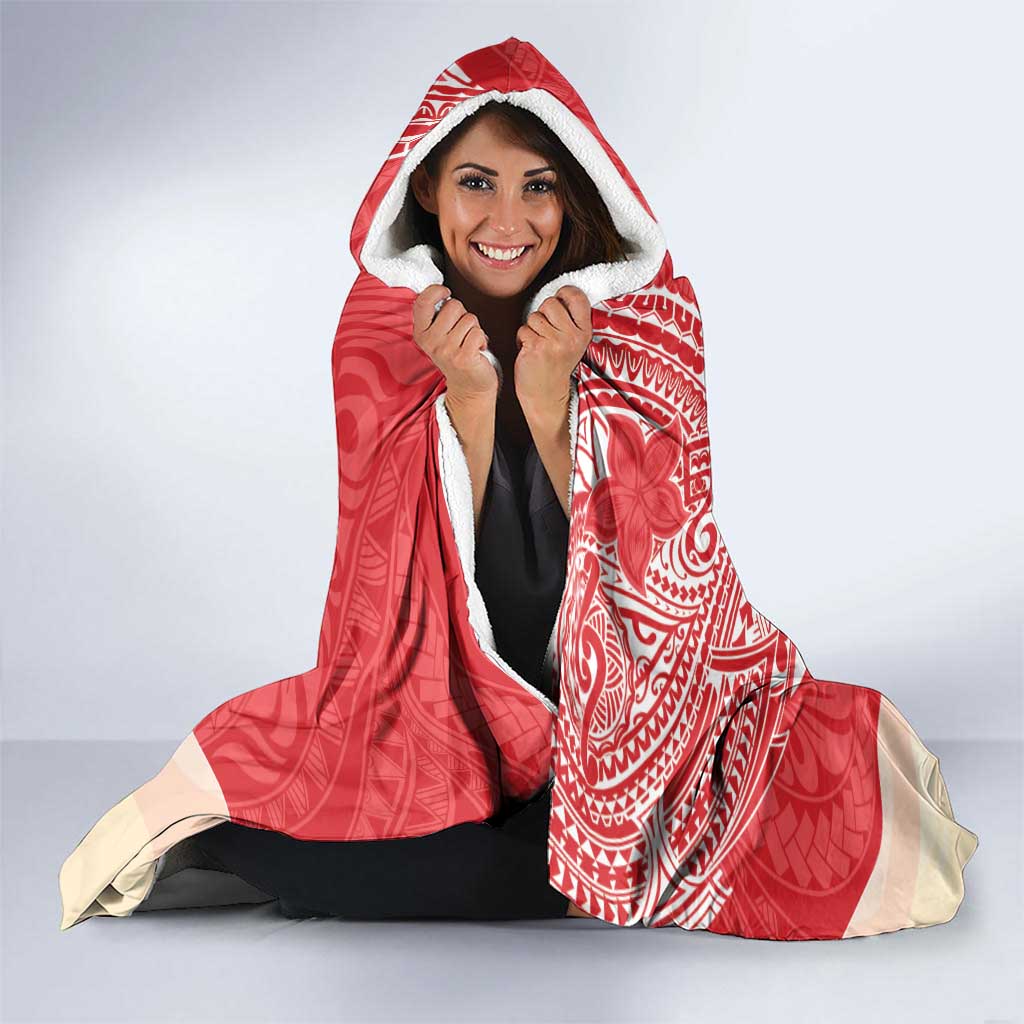 Puerto Rico Hooded Blanket Coqui Frog With Polynesian Pattern - Polynesian Pride