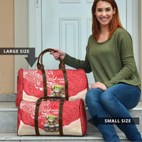 Puerto Rico Travel Bag Coqui Frog With Polynesian Pattern - Polynesian Pride