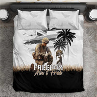 Hawaii Veterans Day Bedding Set Honor The Fallen Flag Grunge Style