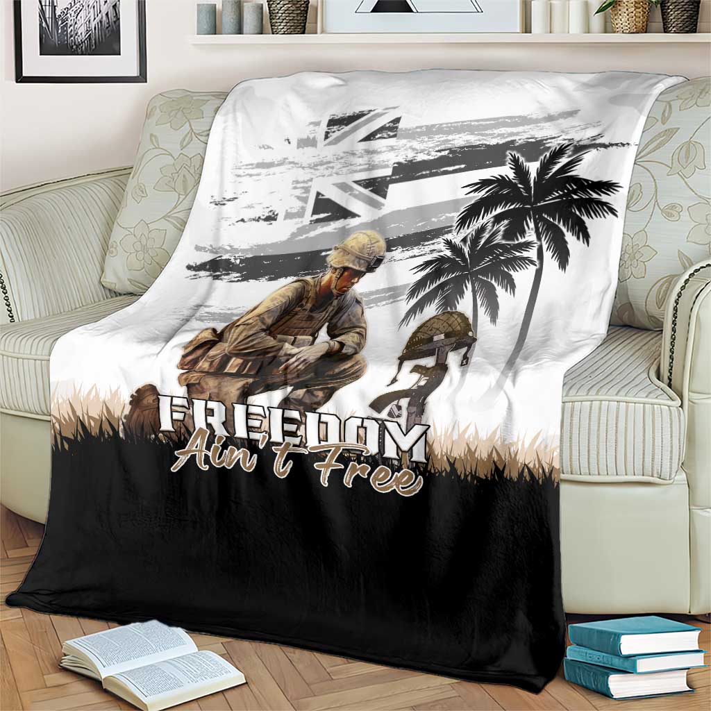Hawaii Veterans Day Blanket Honor The Fallen Flag Grunge Style
