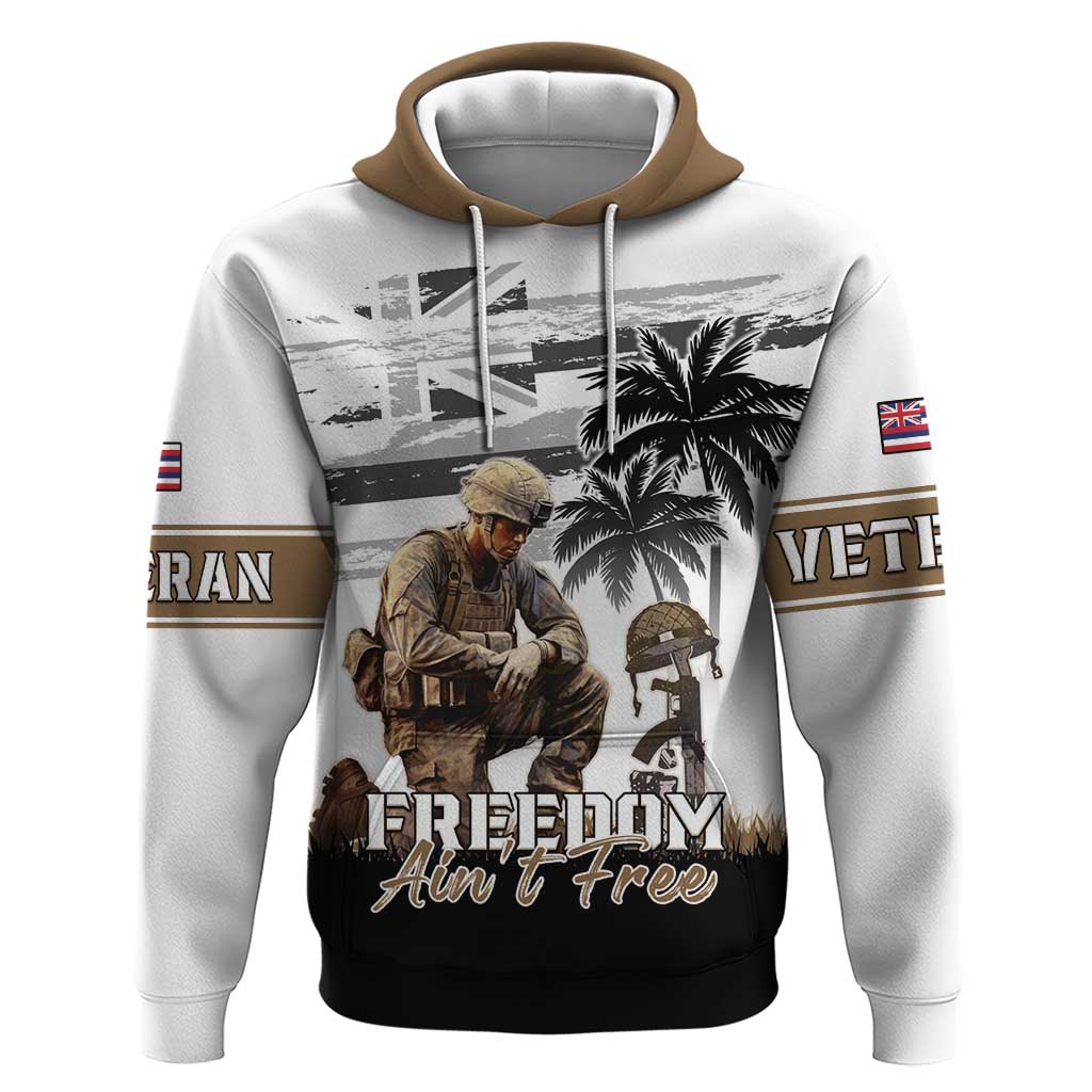 Hawaii Veterans Day Hoodie Honor The Fallen Flag Grunge Style