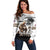 Hawaii Veterans Day Off Shoulder Sweater Honor The Fallen Flag Grunge Style