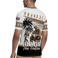 Hawaii Veterans Day Rugby Jersey Honor The Fallen Flag Grunge Style