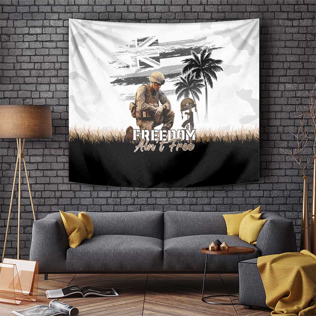 Hawaii Veterans Day Tapestry Honor The Fallen Flag Grunge Style