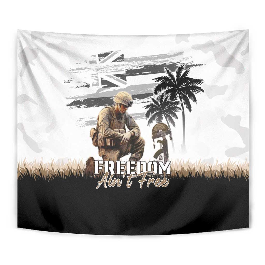 Hawaii Veterans Day Tapestry Honor The Fallen Flag Grunge Style
