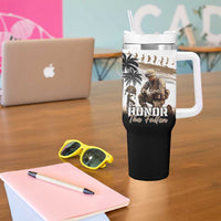 Hawaii Veterans Day Tumbler With Handle Honor The Fallen Flag Grunge Style