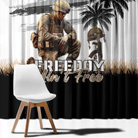 Hawaii Veterans Day Window Curtain Honor The Fallen Flag Grunge Style