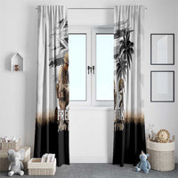 Hawaii Veterans Day Window Curtain Honor The Fallen Flag Grunge Style