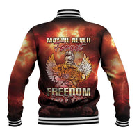 Hawaii Veterans Day Baseball Jacket May We Never Forget Freedom Isn't Free