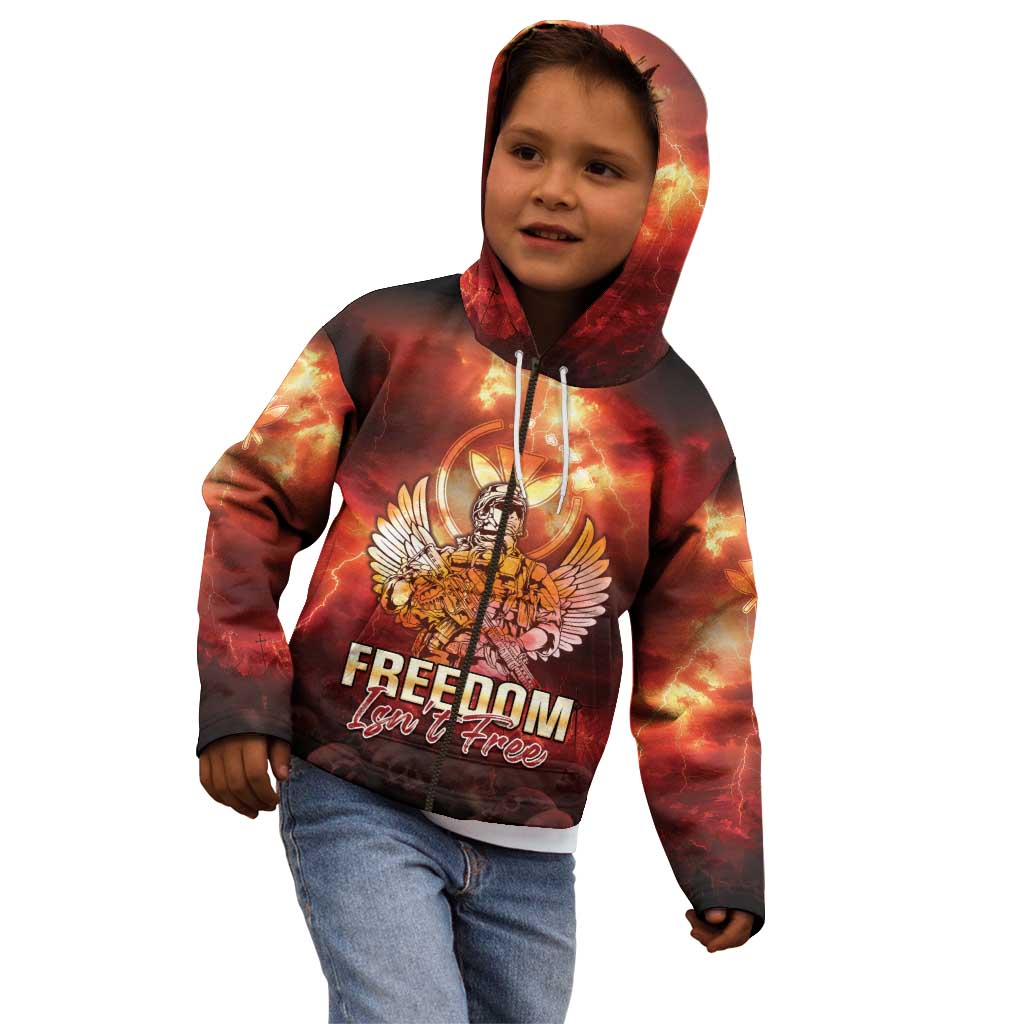 Hawaii Veterans Day Kid Hoodie May We Never Forget Freedom Isn't Free