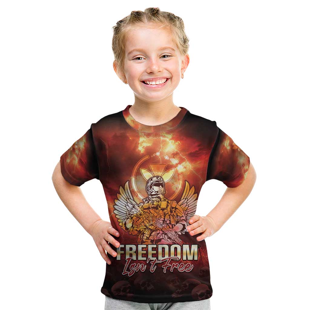 Hawaii Veterans Day Kid T Shirt May We Never Forget Freedom Isn't Free