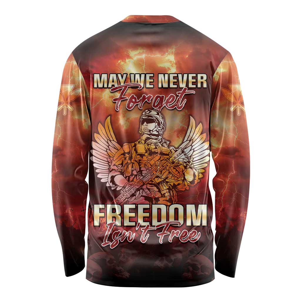 Hawaii Veterans Day Long Sleeve Shirt May We Never Forget Freedom Isn't Free