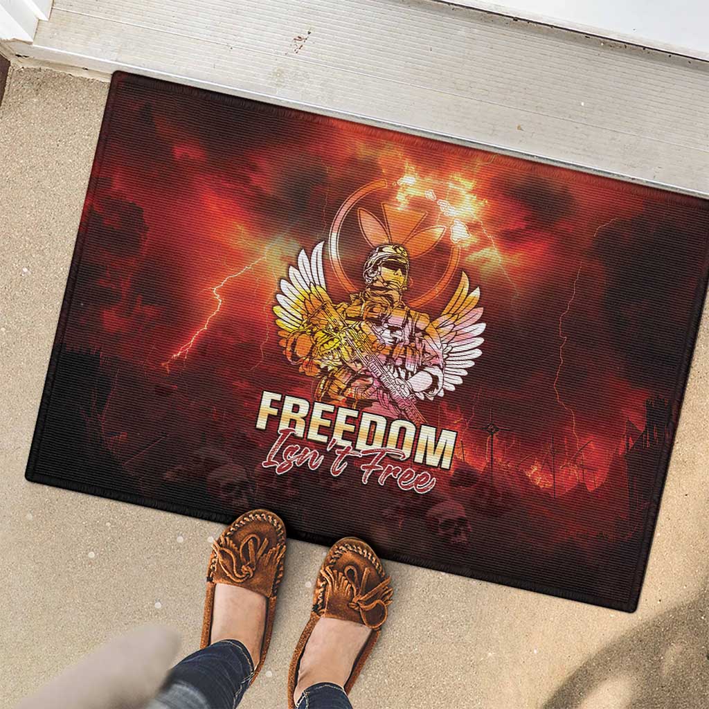 Hawaii Veterans Day Rubber Doormat May We Never Forget Freedom Isn't Free