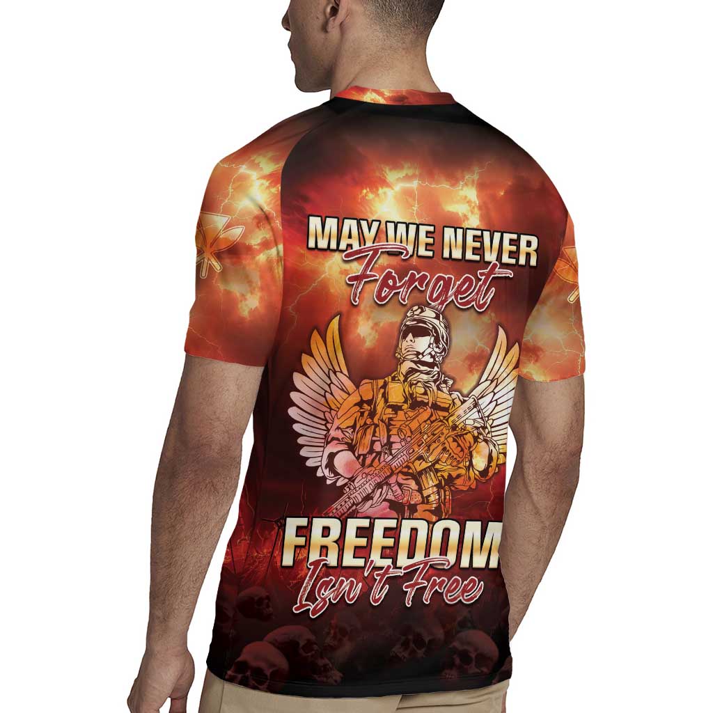 Hawaii Veterans Day Rugby Jersey May We Never Forget Freedom Isn't Free