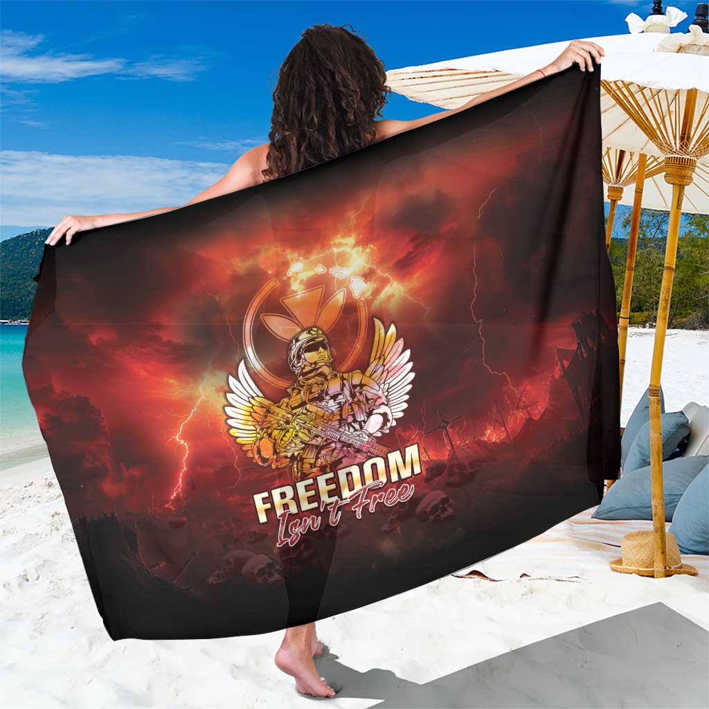 Hawaii Veterans Day Sarong May We Never Forget Freedom Isn't Free