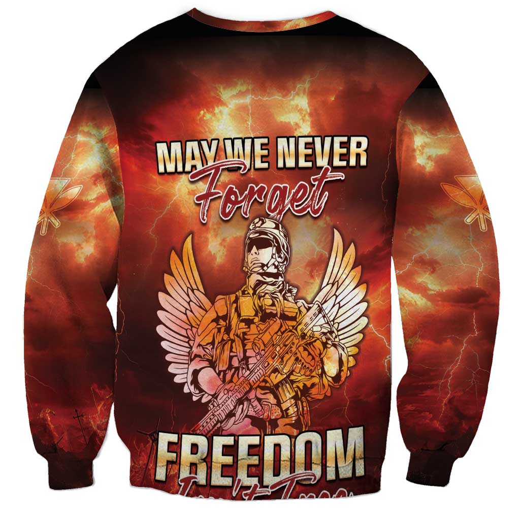 Hawaii Veterans Day Sweatshirt May We Never Forget Freedom Isn't Free