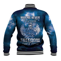 Federated States of Micronesia Veterans Day Baseball Jacket May We Never Forget Freedom Isn't Free