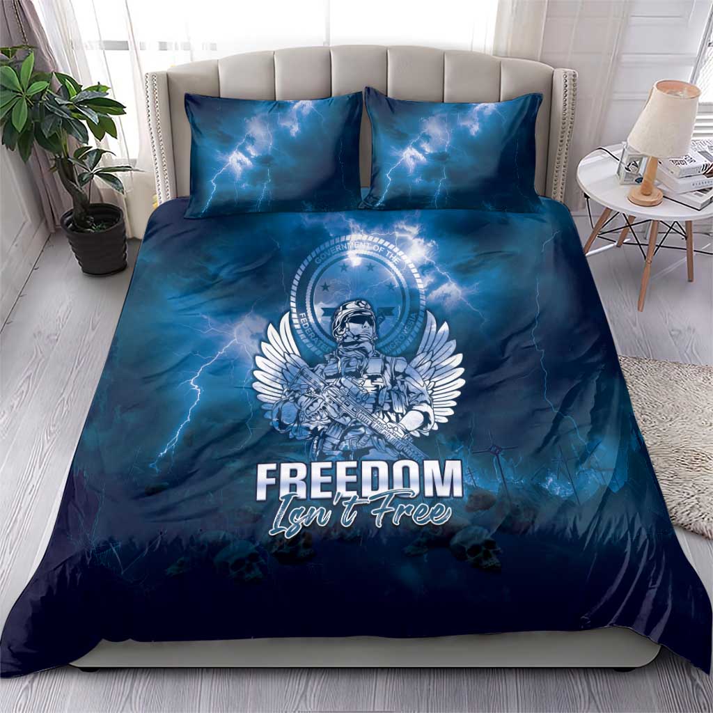Federated States of Micronesia Veterans Day Bedding Set May We Never Forget Freedom Isn't Free