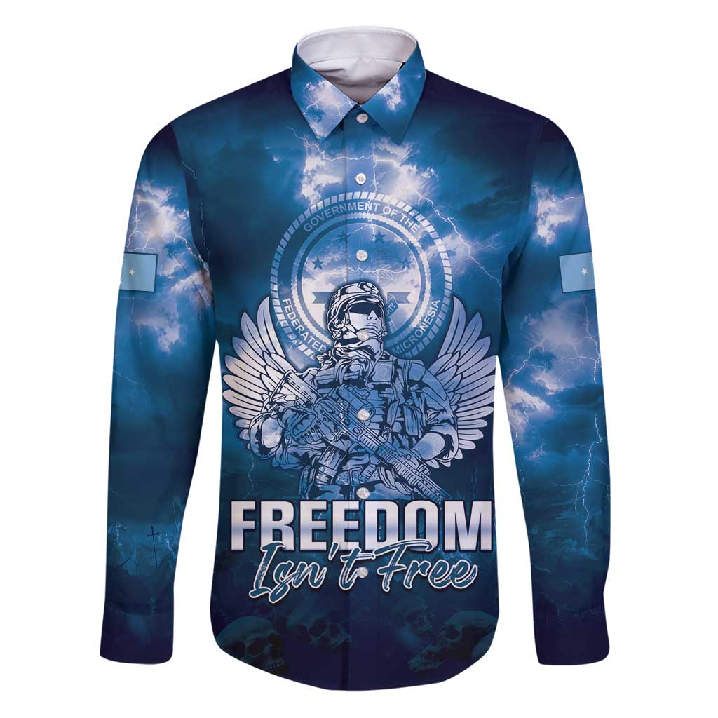 Federated States of Micronesia Veterans Day Family Matching Puletasi and Hawaiian Shirt May We Never Forget Freedom Isn't Free