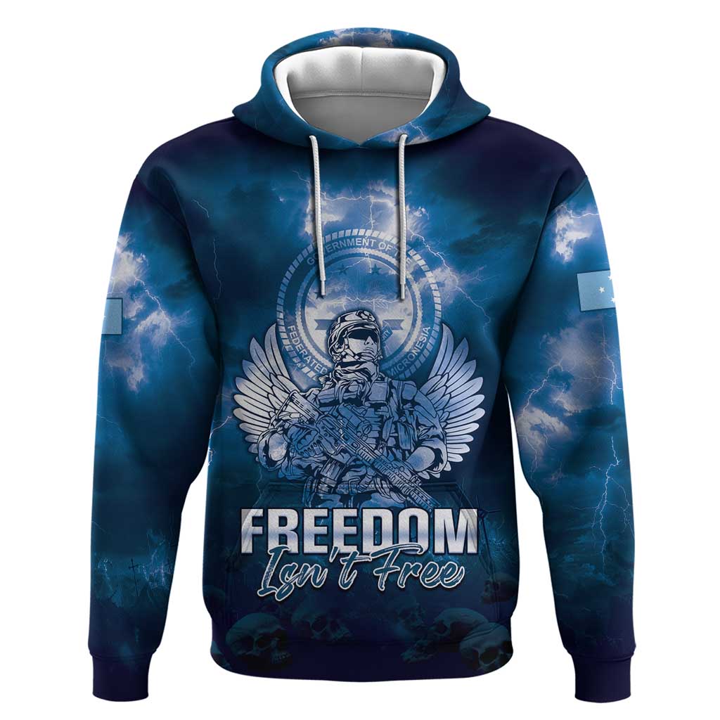 Federated States of Micronesia Veterans Day Hoodie May We Never Forget Freedom Isn't Free