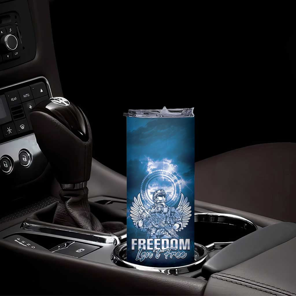 Federated States of Micronesia Veterans Day Skinny Tumbler May We Never Forget Freedom Isn't Free