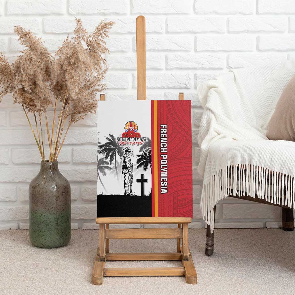 French Polynesia Armistice Day Canvas Wall Art Lest We Forget Flag Style