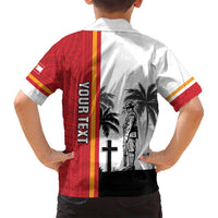 French Polynesia Armistice Day Family Matching Long Sleeve Bodycon Dress and Hawaiian Shirt Lest We Forget Flag Style LT05 - Polynesian Pride