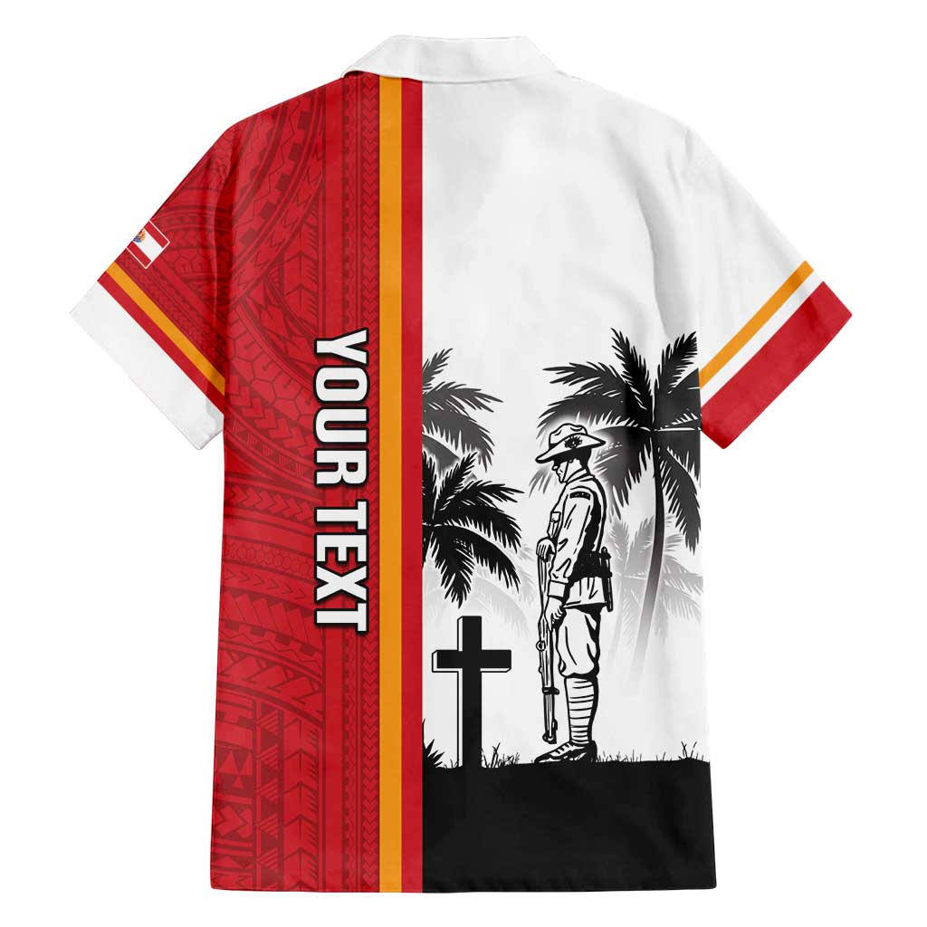 French Polynesia Armistice Day Family Matching Summer Maxi Dress and Hawaiian Shirt Lest We Forget Flag Style