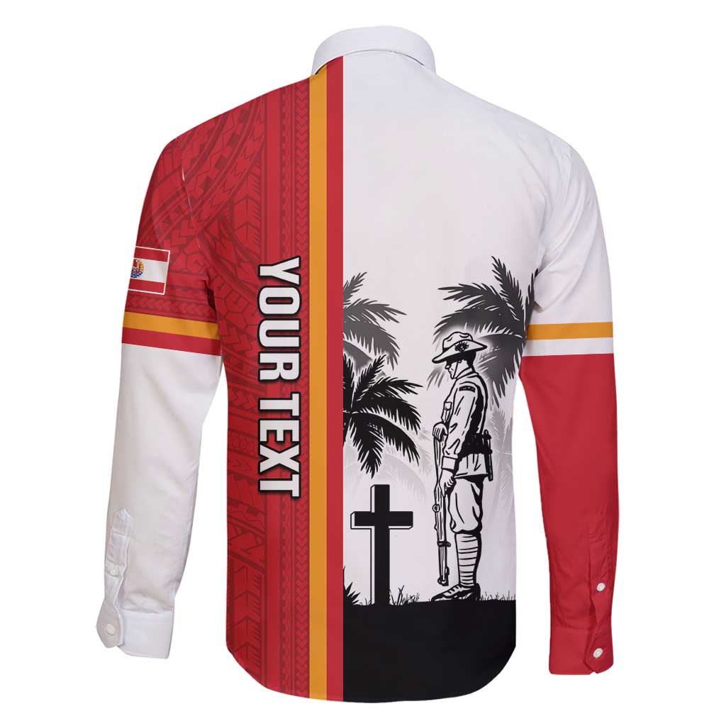 French Polynesia Armistice Day Family Matching Summer Maxi Dress and Hawaiian Shirt Lest We Forget Flag Style