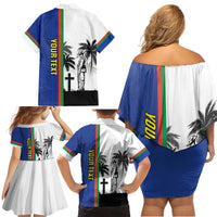 New Caledonia Armistice Day Family Matching Off Shoulder Short Dress and Hawaiian Shirt Lest We Forget Flag Style