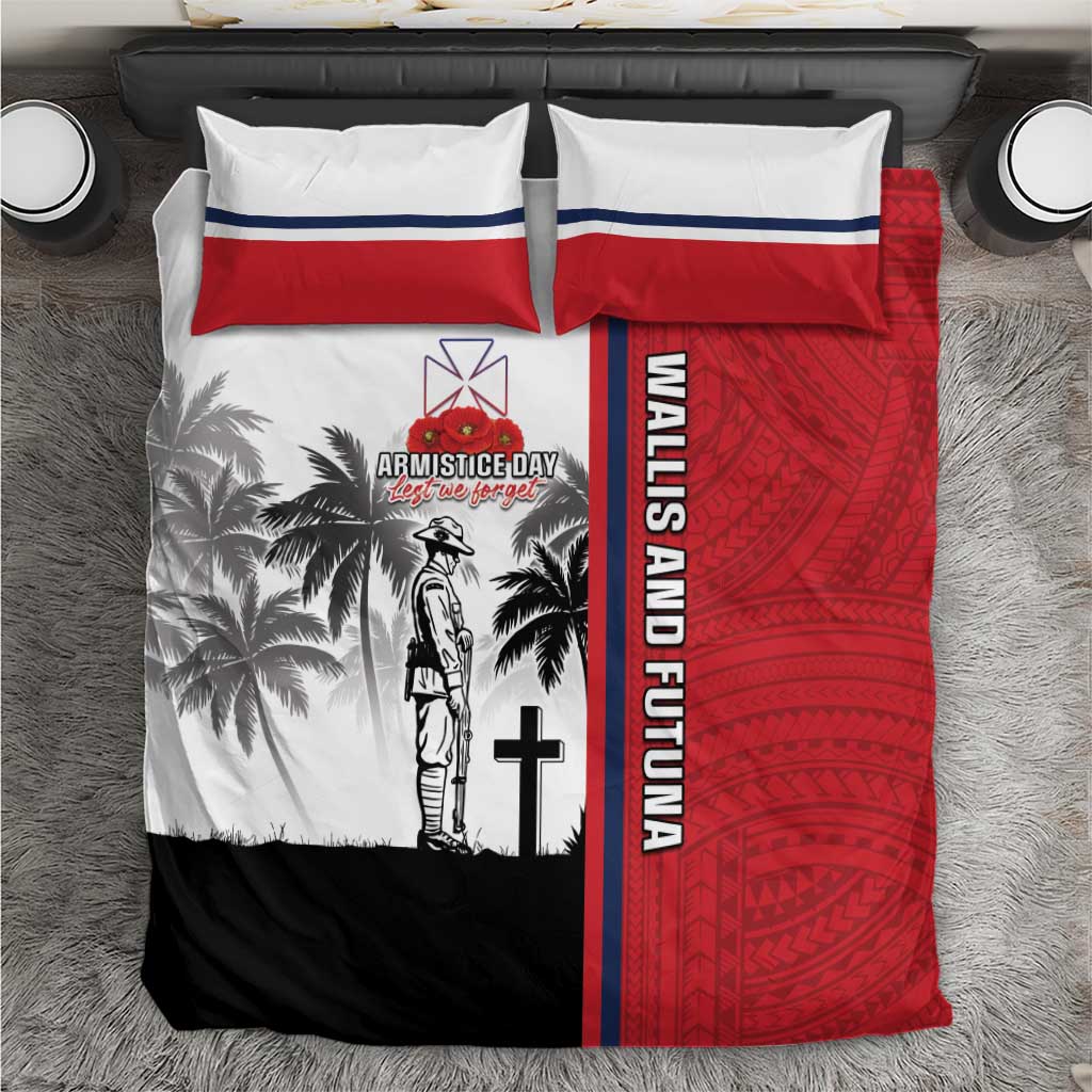 Wallis and Futuna Armistice Day Bedding Set Lest We Forget Flag Style