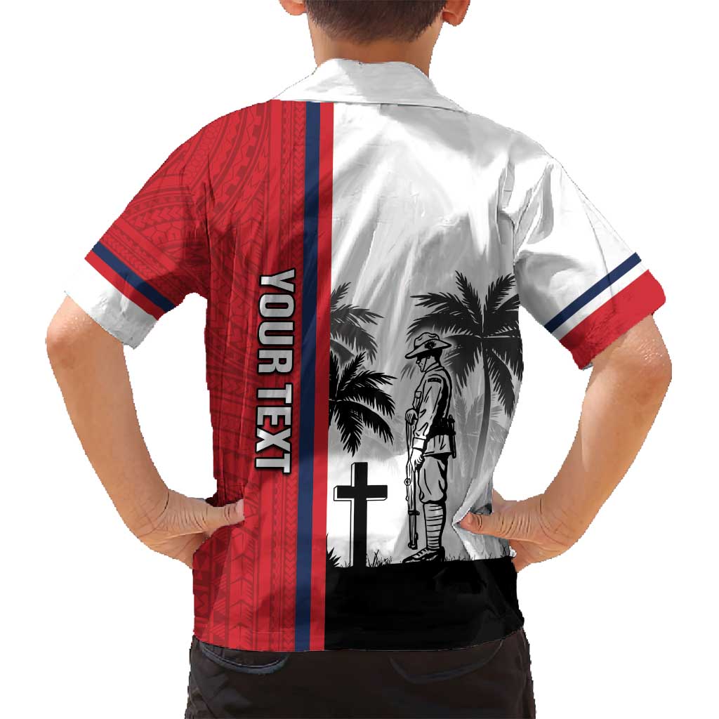 Wallis and Futuna Armistice Day Family Matching Puletasi and Hawaiian Shirt Lest We Forget Flag Style LT05 - Polynesian Pride