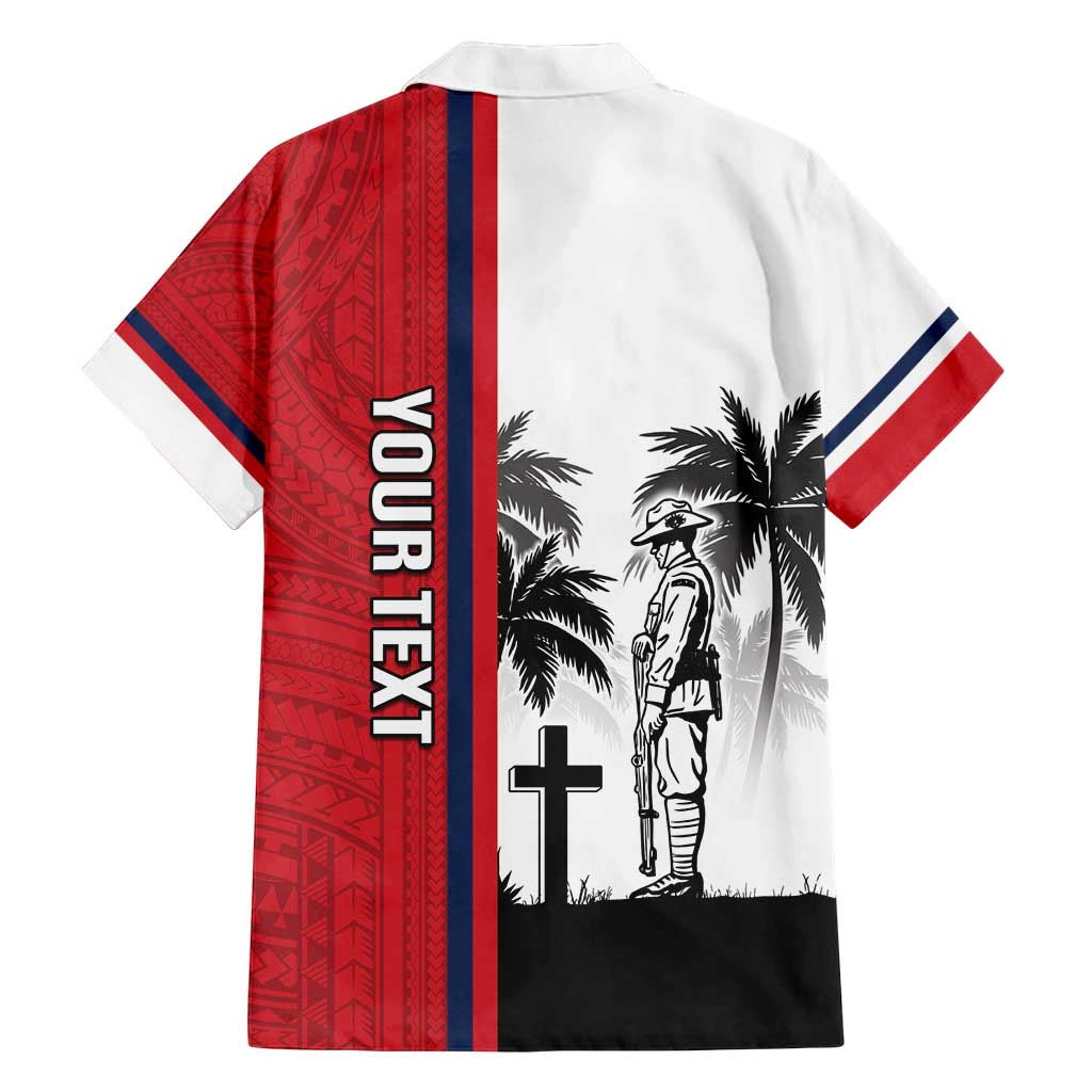 Wallis and Futuna Armistice Day Family Matching Tank Maxi Dress and Hawaiian Shirt Lest We Forget Flag Style