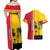 Marquesas Islands Armistice Day Couples Matching Off Shoulder Maxi Dress and Hawaiian Shirt Lest We Forget Flag Style