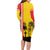 Marquesas Islands Armistice Day Long Sleeve Bodycon Dress Lest We Forget Flag Style