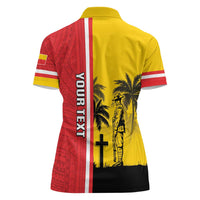 Marquesas Islands Armistice Day Women Polo Shirt Lest We Forget Flag Style