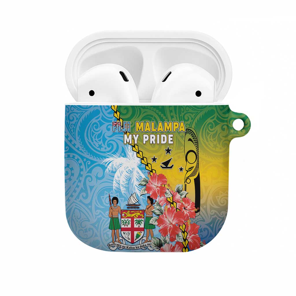 Malampa Fiji Day AirPods Case Tribal Pattern With Tropical Flowers - Polynesian Pride