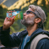 Personalised Malampa Fiji Day 4 in 1 Can Cooler Tumbler Tribal Pattern With Tropical Flowers - Polynesian Pride