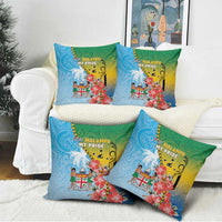 Malampa Fiji Day Pillow Cover Tribal Pattern With Tropical Flowers - Polynesian Pride