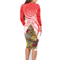 Personalized Happy Boxing Day Family Matching Long Sleeve Bodycon Dress and Hawaiian Shirt Polynesian Gift Boxes Christmas Tree LT05 - Polynesian Pride