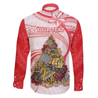 Personalized Happy Boxing Day Family Matching Short Sleeve Bodycon Dress and Hawaiian Shirt Polynesian Gift Boxes Christmas Tree LT05 - Polynesian Pride