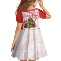 Personalized Happy Boxing Day Kid Short Sleeve Dress Polynesian Gift Boxes Christmas Tree LT05 - Polynesian Pride