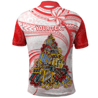 Personalized Happy Boxing Day Polo Shirt Polynesian Gift Boxes Christmas Tree LT05 - Polynesian Pride