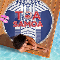 Rugby Toa Samoa Beach Blanket Samoan Tatau Blue Version LT05 - Polynesian Pride