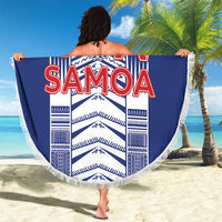 Rugby Toa Samoa Beach Blanket Samoan Tatau Blue Version LT05 - Polynesian Pride