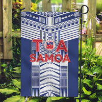 Rugby Toa Samoa Garden Flag Samoan Tatau Blue Version LT05 Garden Flag Blue - Polynesian Pride